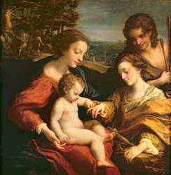 Den hellige Katarina av Alexandrias mystiske bryllup, ca. 1526-27